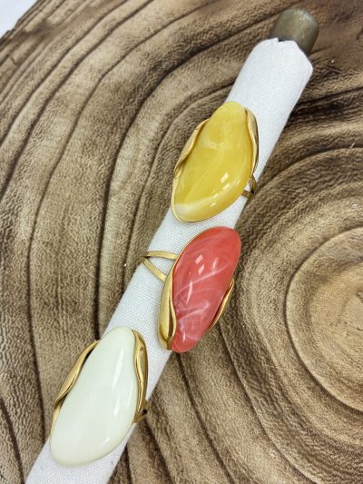 Alternative view of ANILLO ÓVALO BEIGE