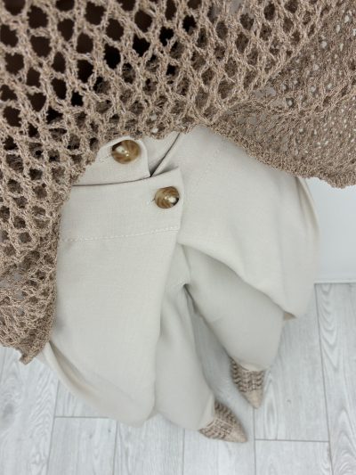 Alternative view of PANTALÓN CINTURA CRUZADA BEIGE