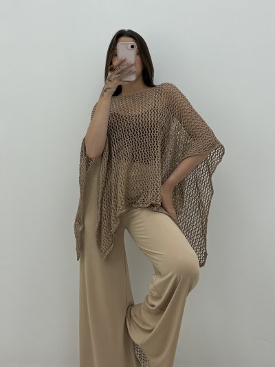 PANTALÓN RECTO LICRA FRÍA CAMEL