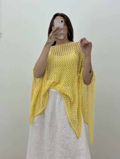 PONCHO CALADO AMARILLO