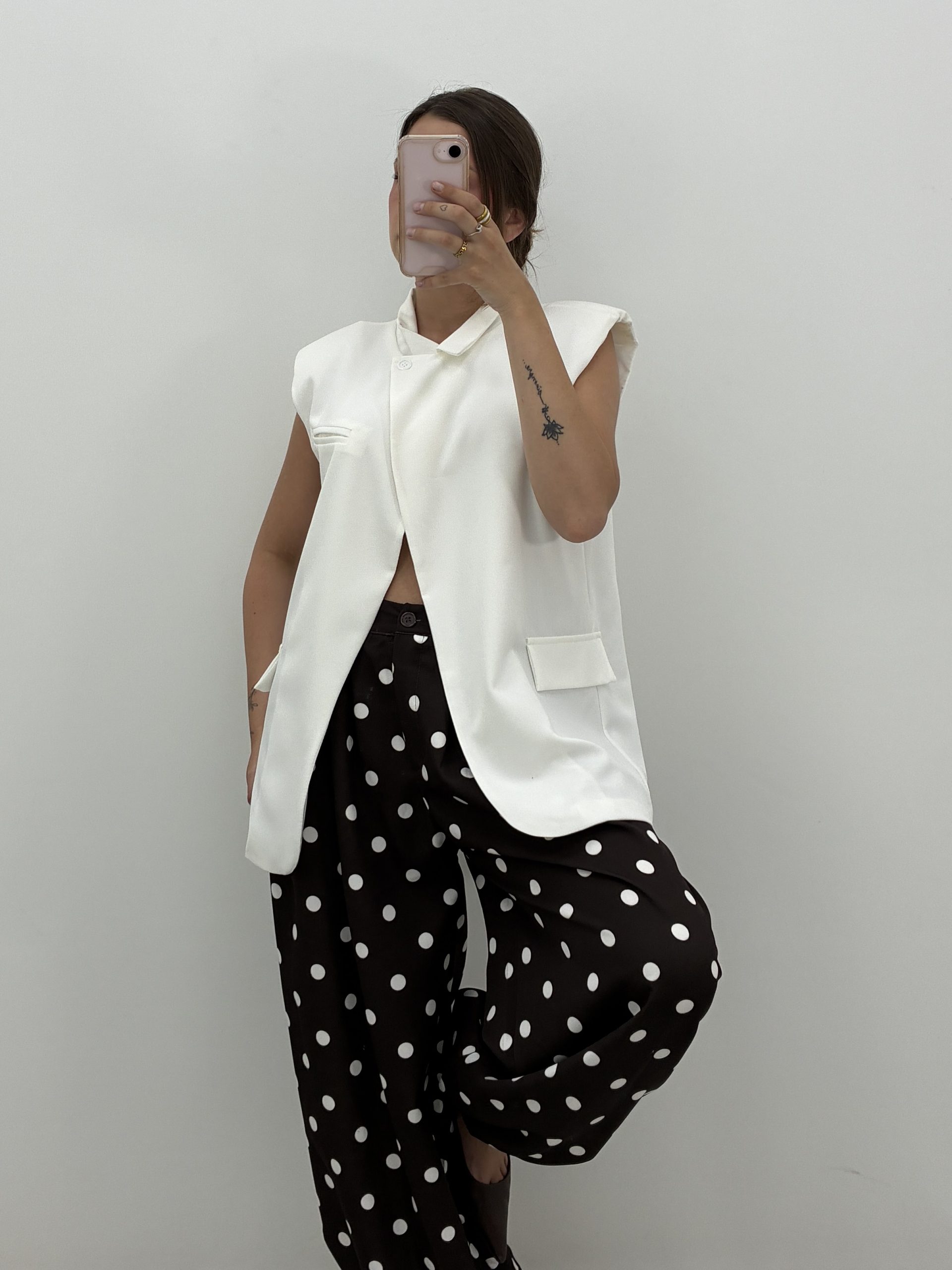 PANTALÓN BOMBACHO LUNARES MARRÓN