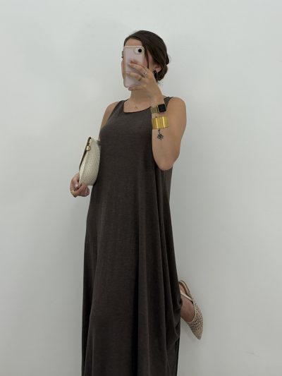 VESTIDO CRETA MARRÓN