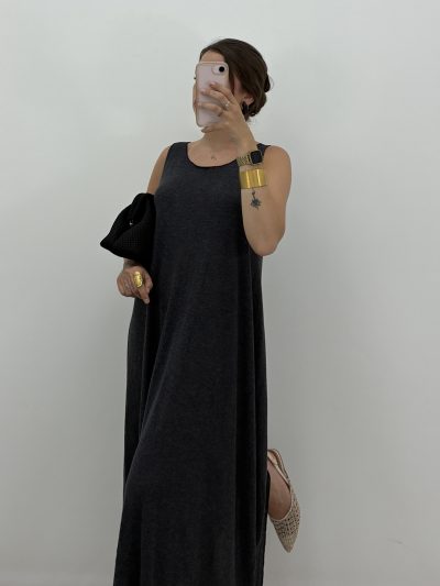 VESTIDO CRETA GRIS ANTRACITA