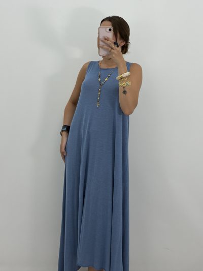 Alternative view of VESTIDO CRETA AZÚL