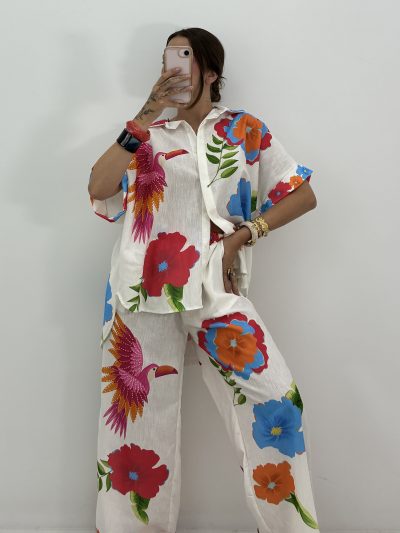 Alternative view of CONJUNTO CAMISA Y PANTALÓN ESTAMPADO FLORAL