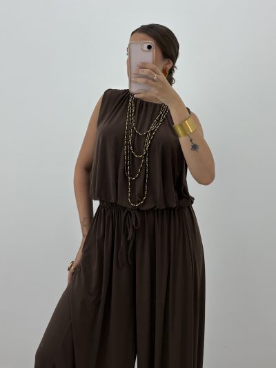 BLUSA TIPO BOMBACHO LICRA FRÍA CAMEL