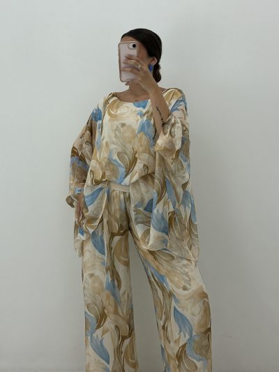 Alternative view of BLUSA GASA ACUARELA AZÚL