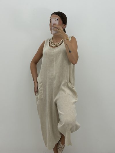 MONO BOLSILLOS BEIGE 100% ALGODÓN