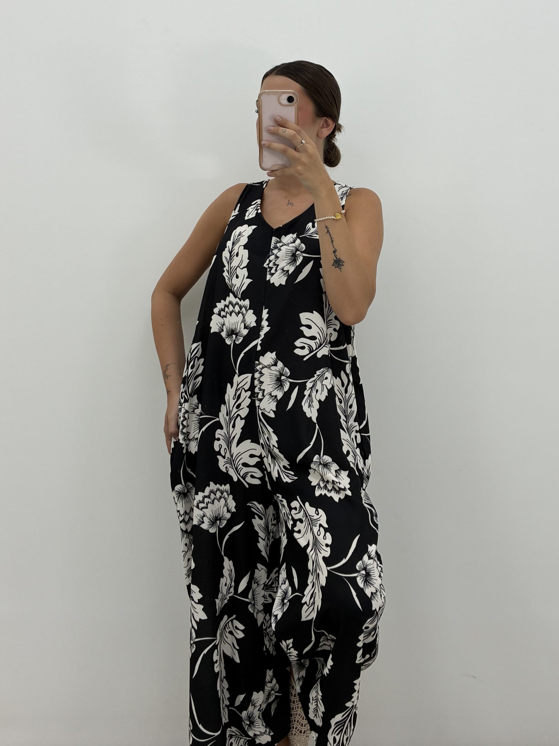 MONO LARGO ESTAMPADO NEGRO - Imagen 4