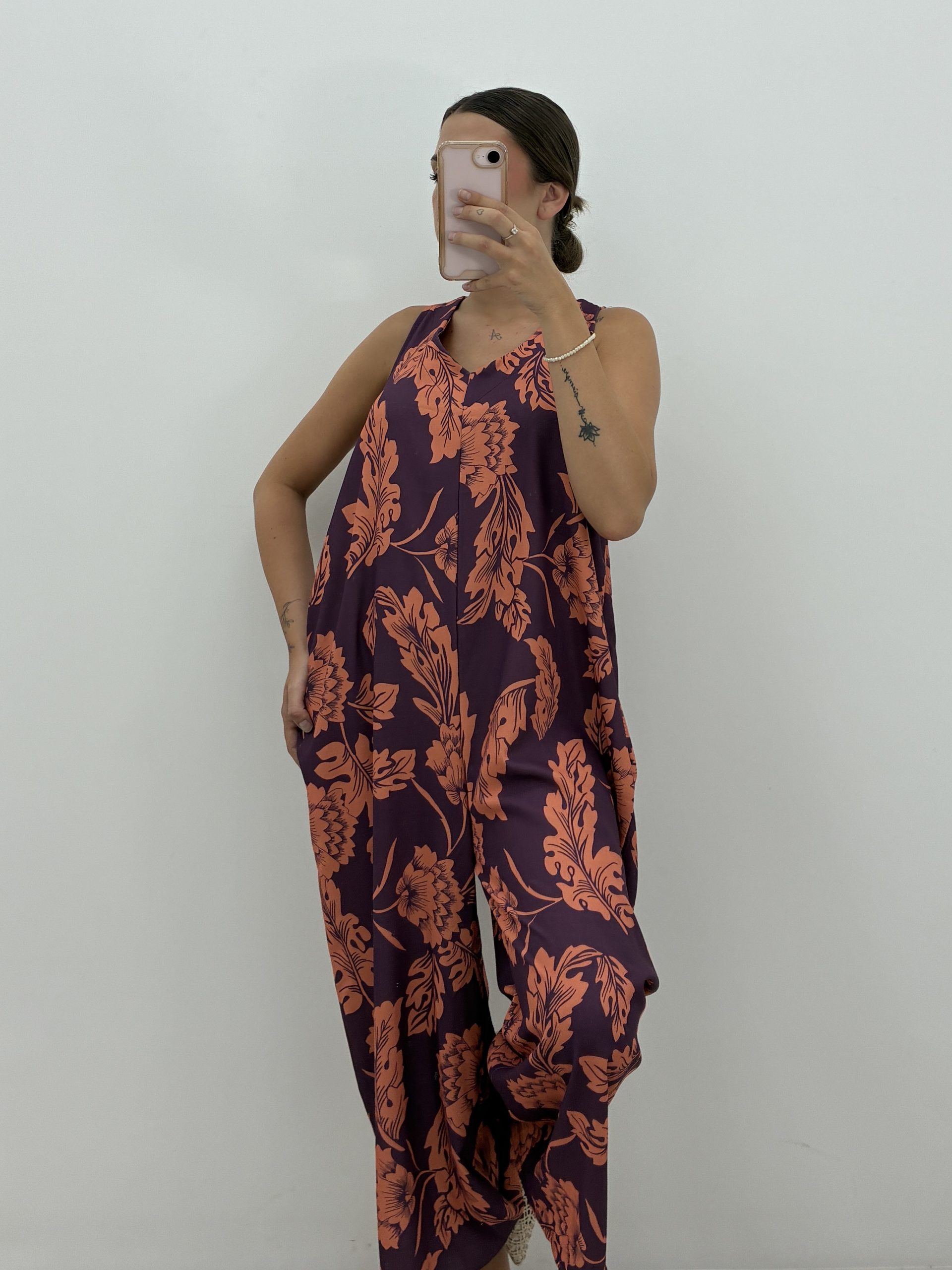 MONO LARGO ESTAMPADO CORAL