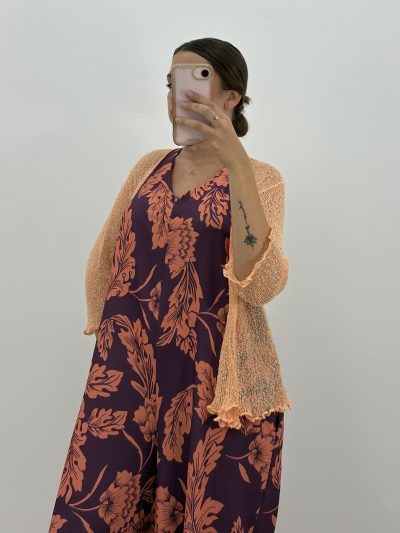 Alternative view of CHAQUETA BOLERO PUNTO FINO CORAL