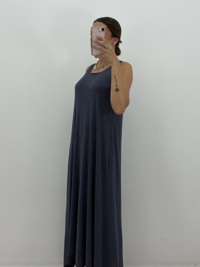 Alternative view of VESTIDO CRETA AZÚL OSCURO