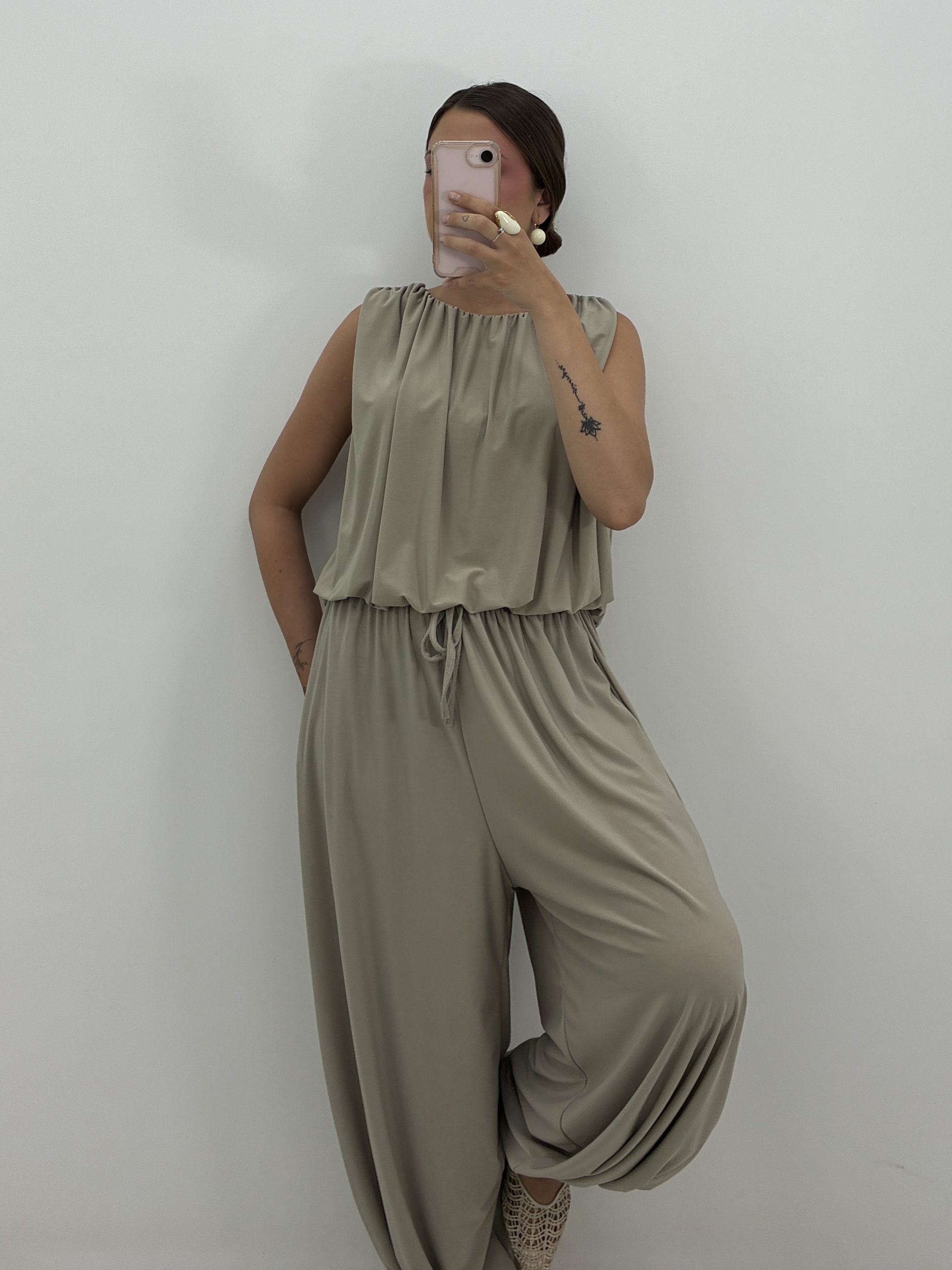 PANTALÓN LICRA FRÍA BOMBACHO TOPO