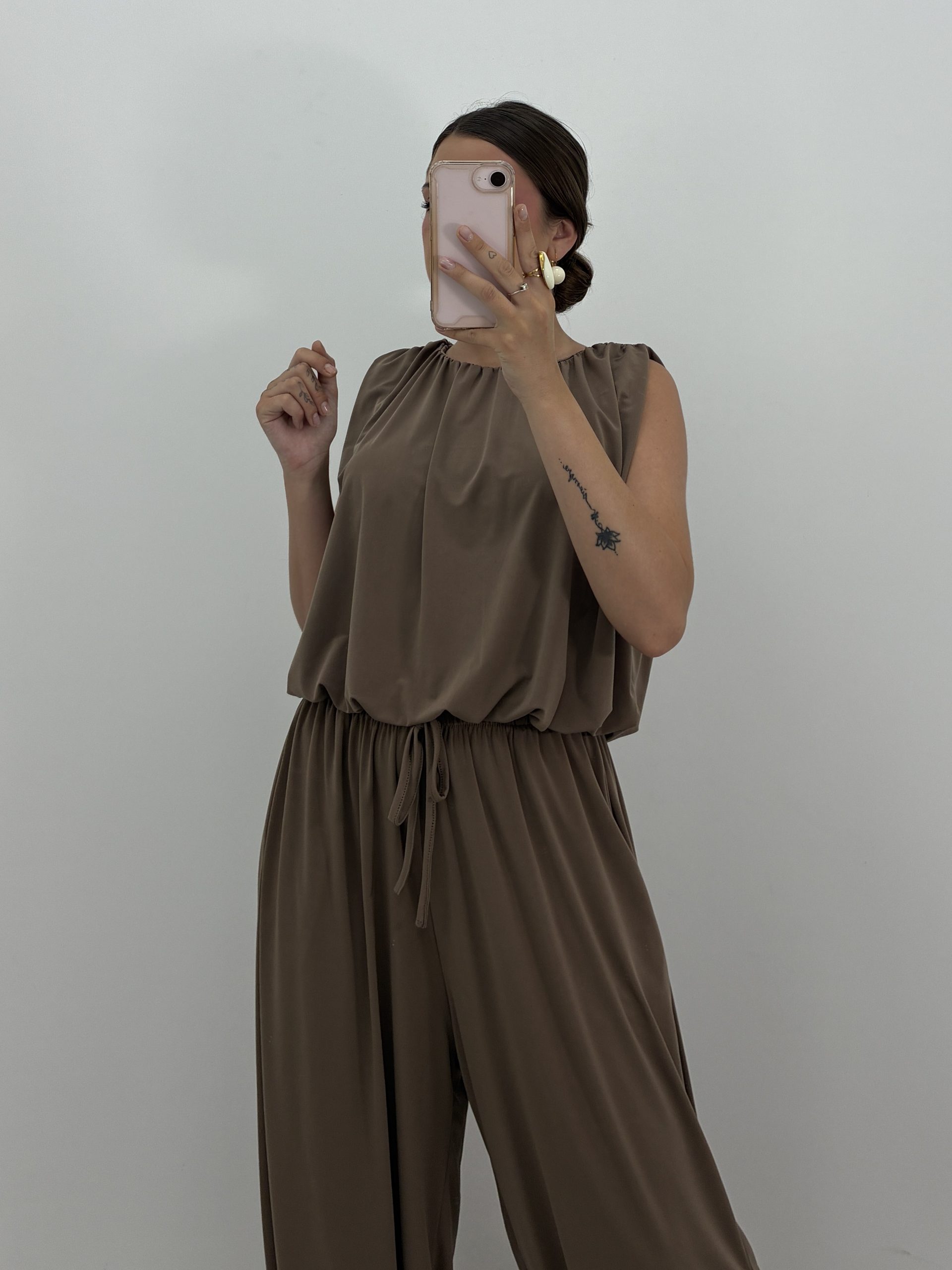 BLUSA TIPO BOMBACHO LICRA FRÍA CAMEL