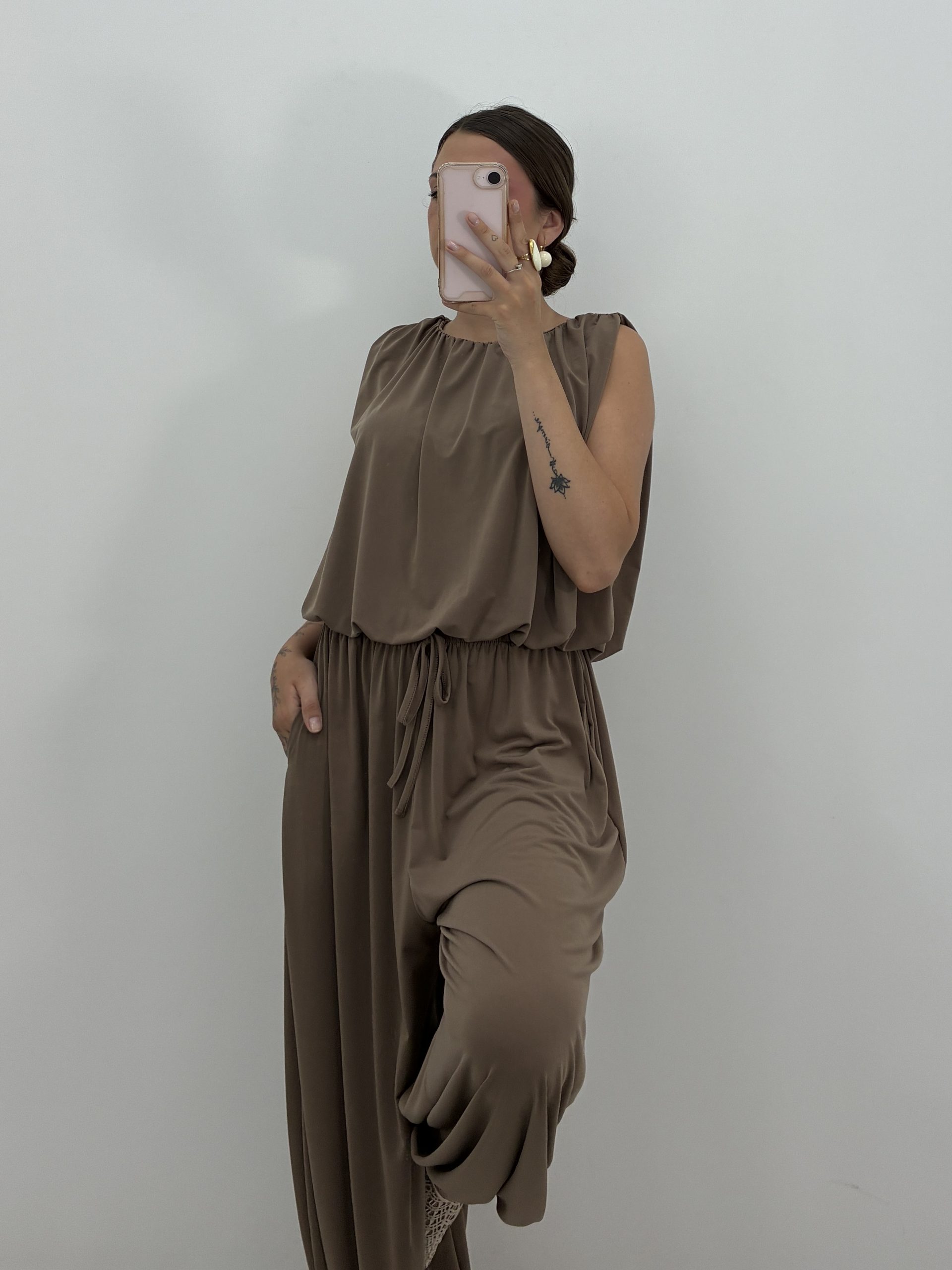 PANTALÓN LICRA FRÍA BOMBACHO CAMEL