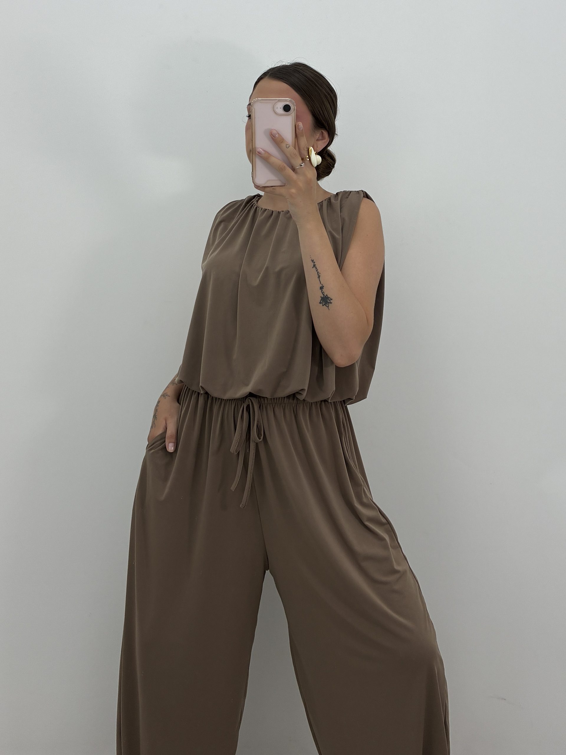 PANTALÓN LICRA FRÍA BOMBACHO CAMEL - Imagen 2