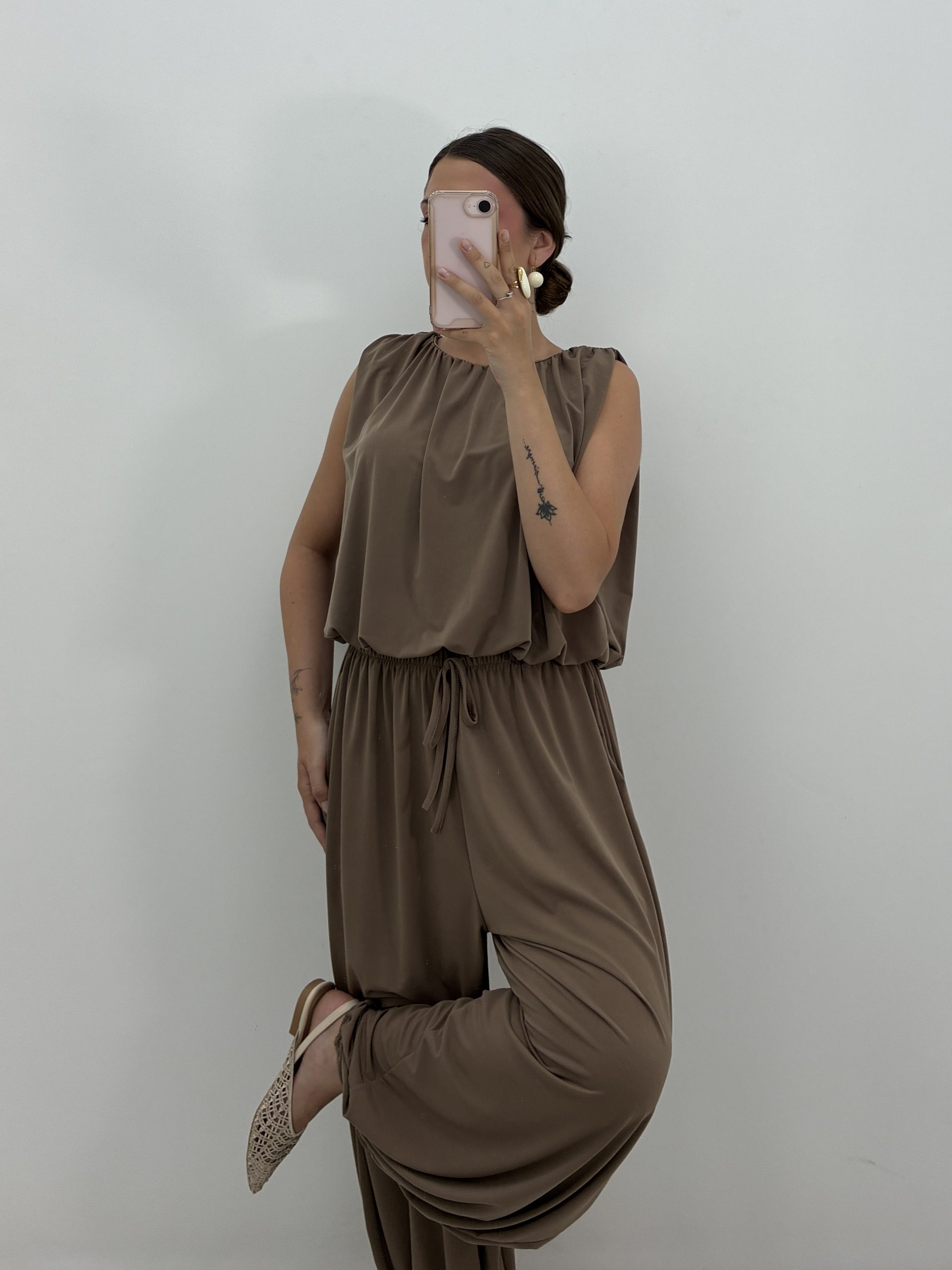 PANTALÓN LICRA FRÍA BOMBACHO CAMEL - Imagen 4