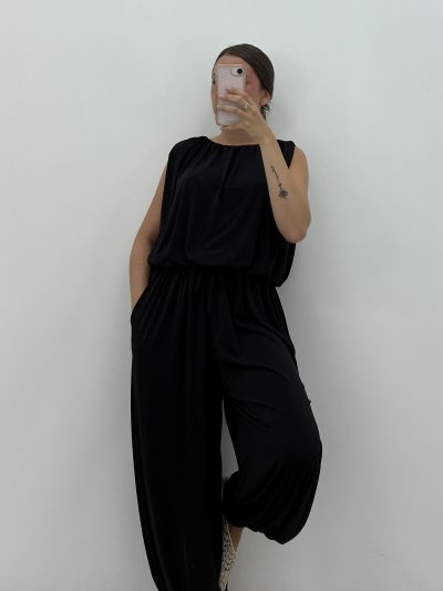 PANTALÓN LICRA FRÍA BOMBACHO NEGRO
