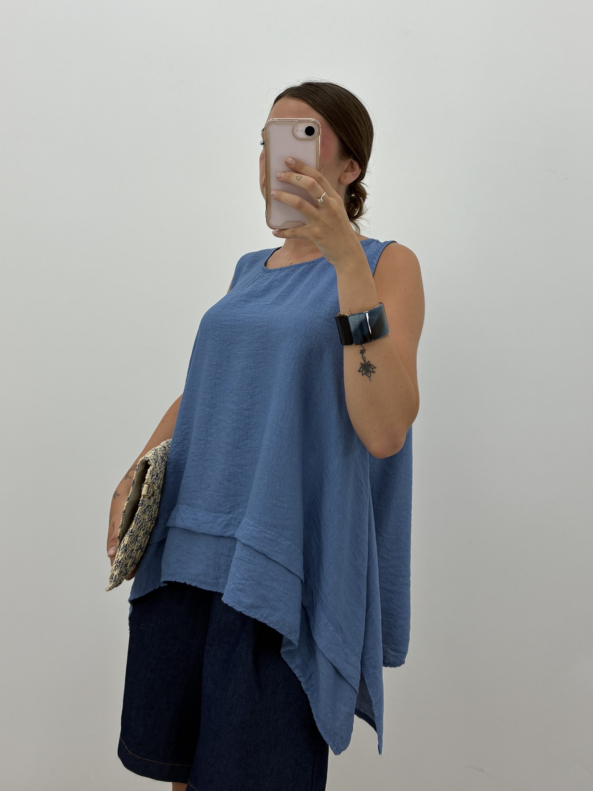 BLUSA ASIMÉTRICA DENIM - Imagen 3