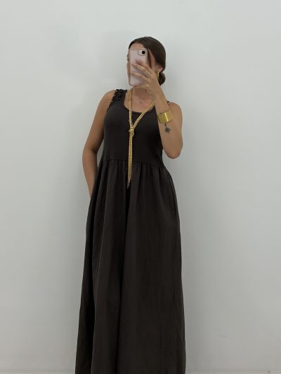 Alternative view of VESTIDO TACHAS CHOCOLATE