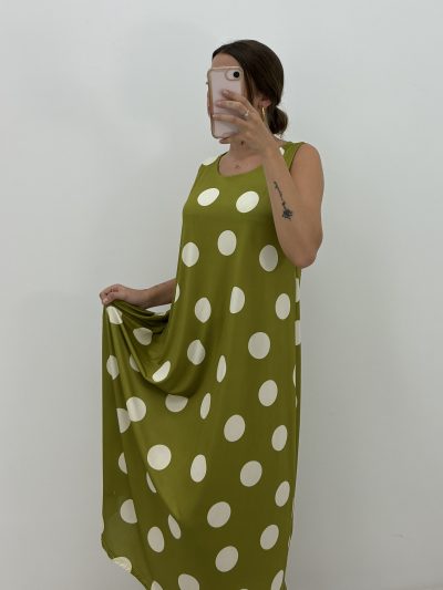 Alternative view of VESTIDO LUNARES VERDE OLIVA