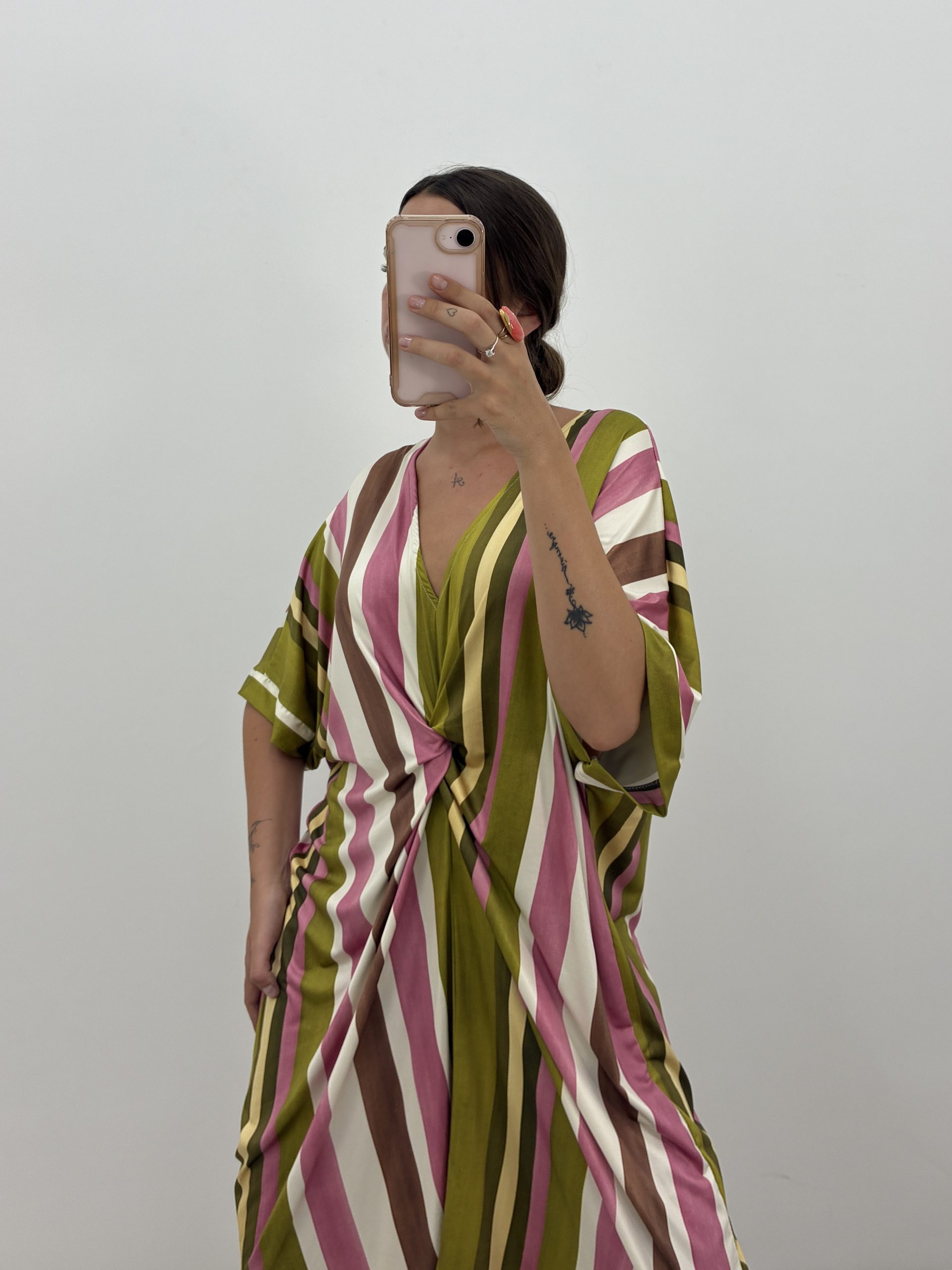 VESTIDO CAFTÁN RAYAS - Imagen 3