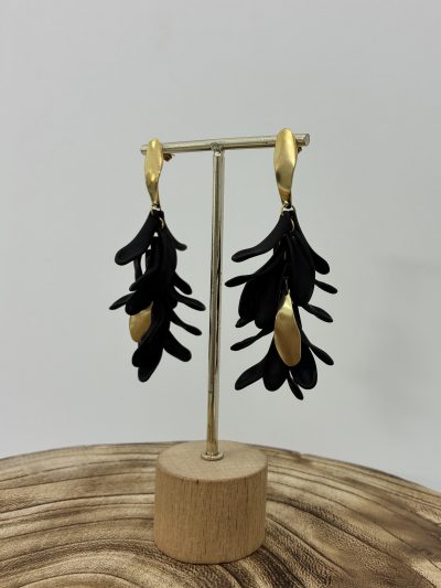 PENDIENTES CASCADA NEGROS