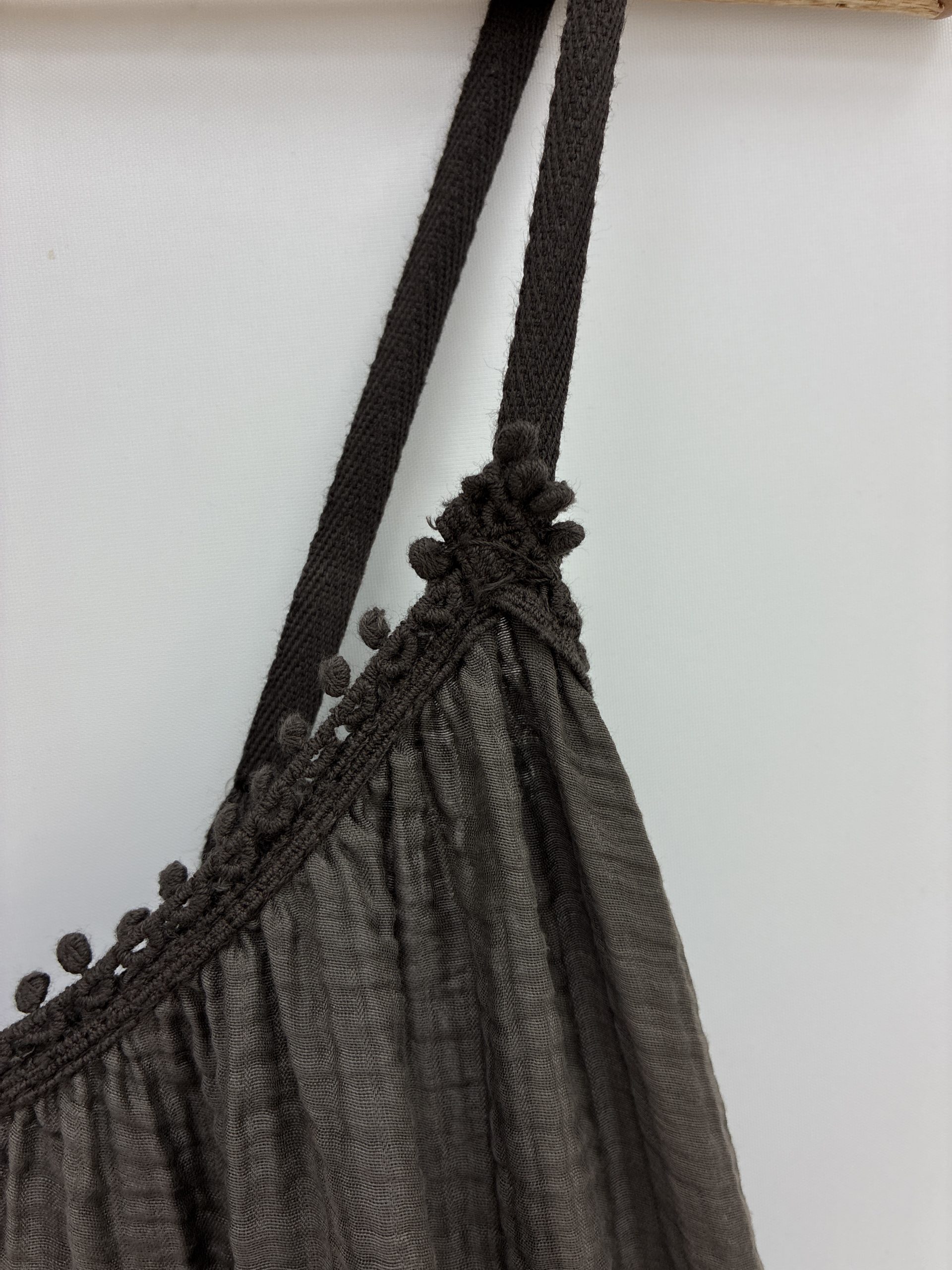 VESTIDO MAXI MUSELINA MARRÓN - Imagen 4