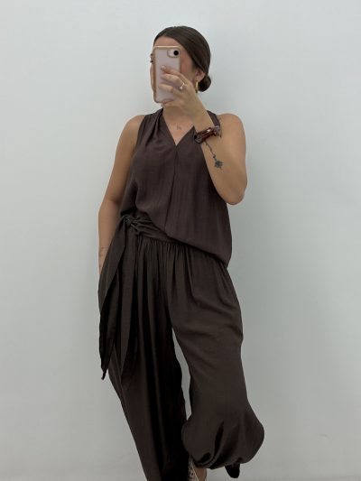 PANTALÓN BOMBACHO LAZO CHOCOLATE