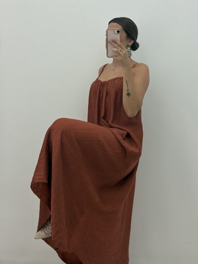 Alternative view of VESTIDO MAXI MUSELINA TEJA