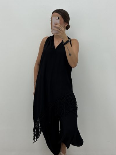 PANTALÓN BOMBACHO LAZO NEGRO