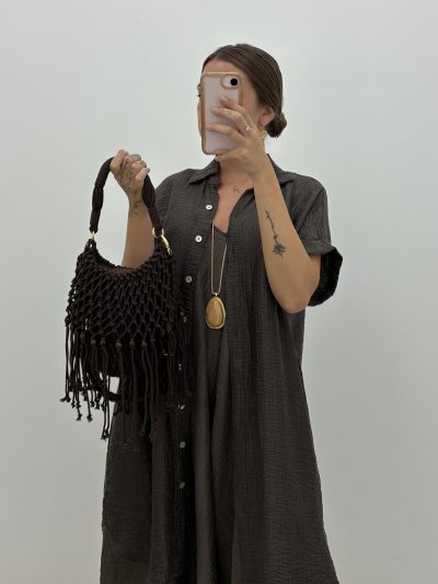 BOLSO MACRAMÉ MARRÓN