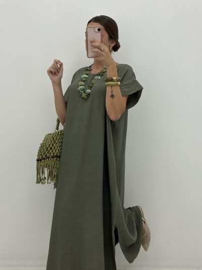 Alternative view of VESTIDO CURVI VERDE KAKI