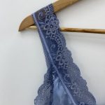 Alternative view of TOP LENCERO SATINADO ENCAJE AZUL
