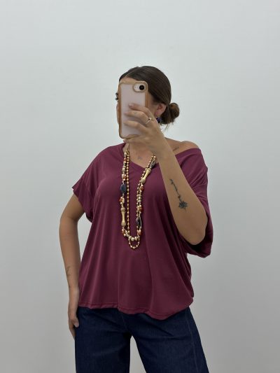 CAMISETA PICO FLUIDA BUGANVILLA