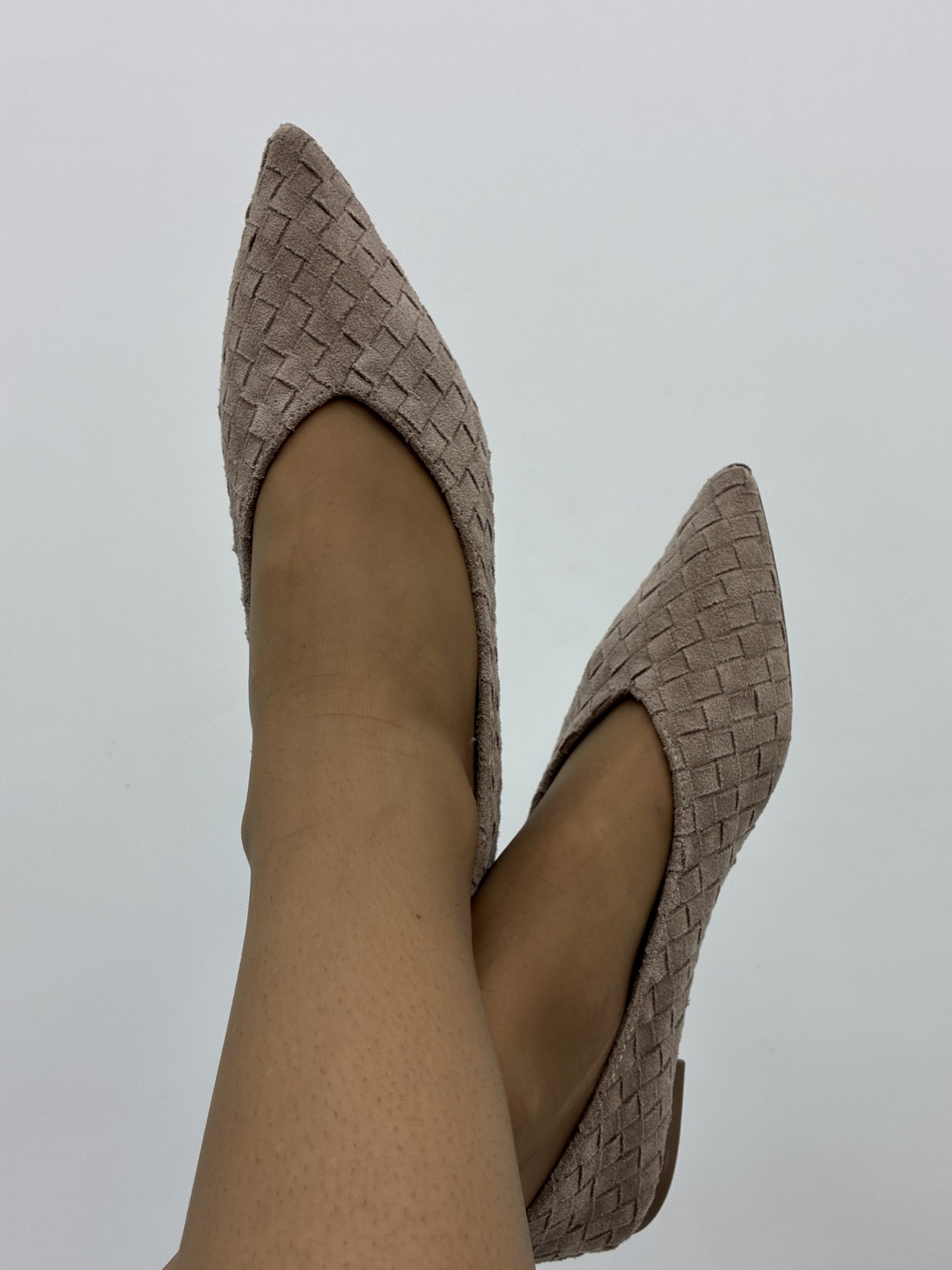 BAILARINA TRENZADA PUNTA BEIGE