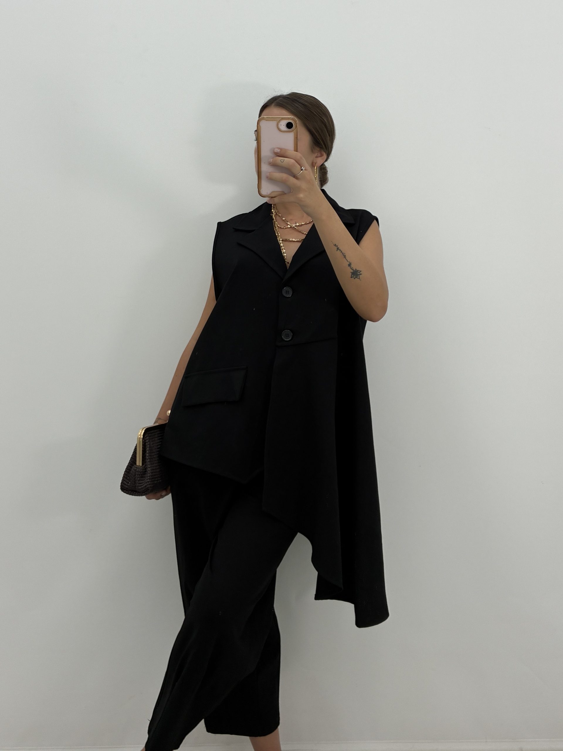 PANTALÓN PUNTO BOMBACHO NEGRO