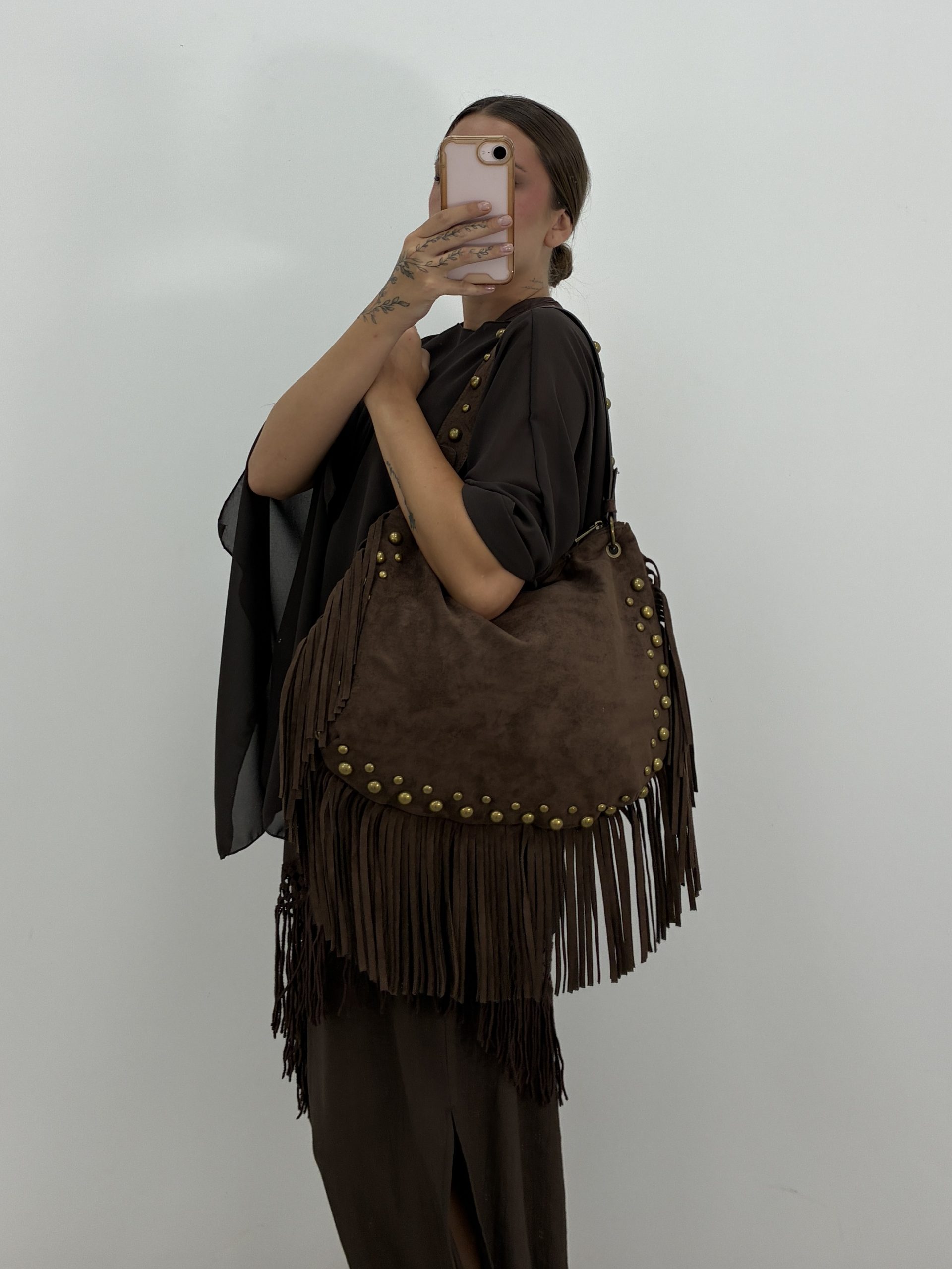 BOLSO BANDOLERA BOHO MARRÓN
