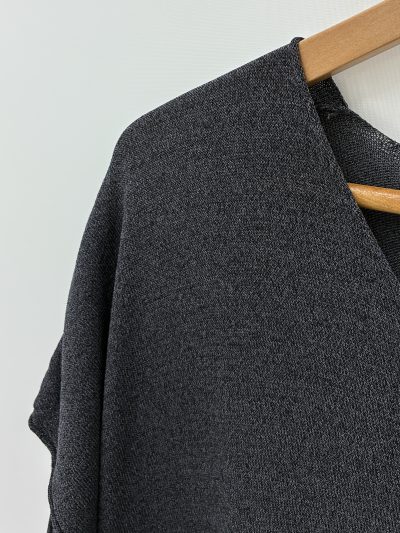 Alternative view of JERSEY PUNTO FINO CUELLO PICO OVERSIZE GRIS