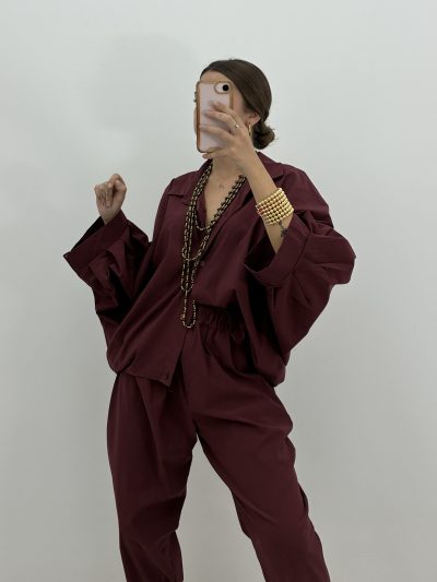 Alternative view of CHAQUETA BOMBACHO BURDEOS