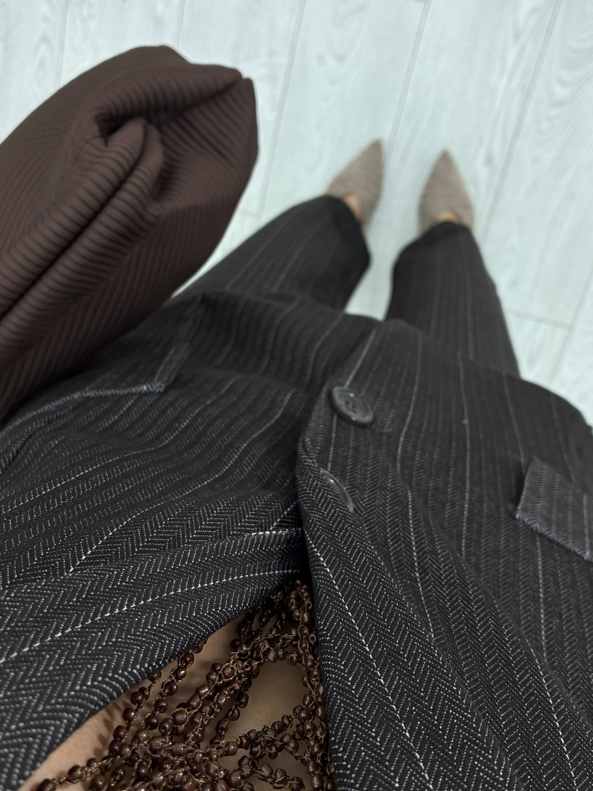 BLAZER DENIM RAYA DIPLOMÁTICA MARRÓN - Imagen 3
