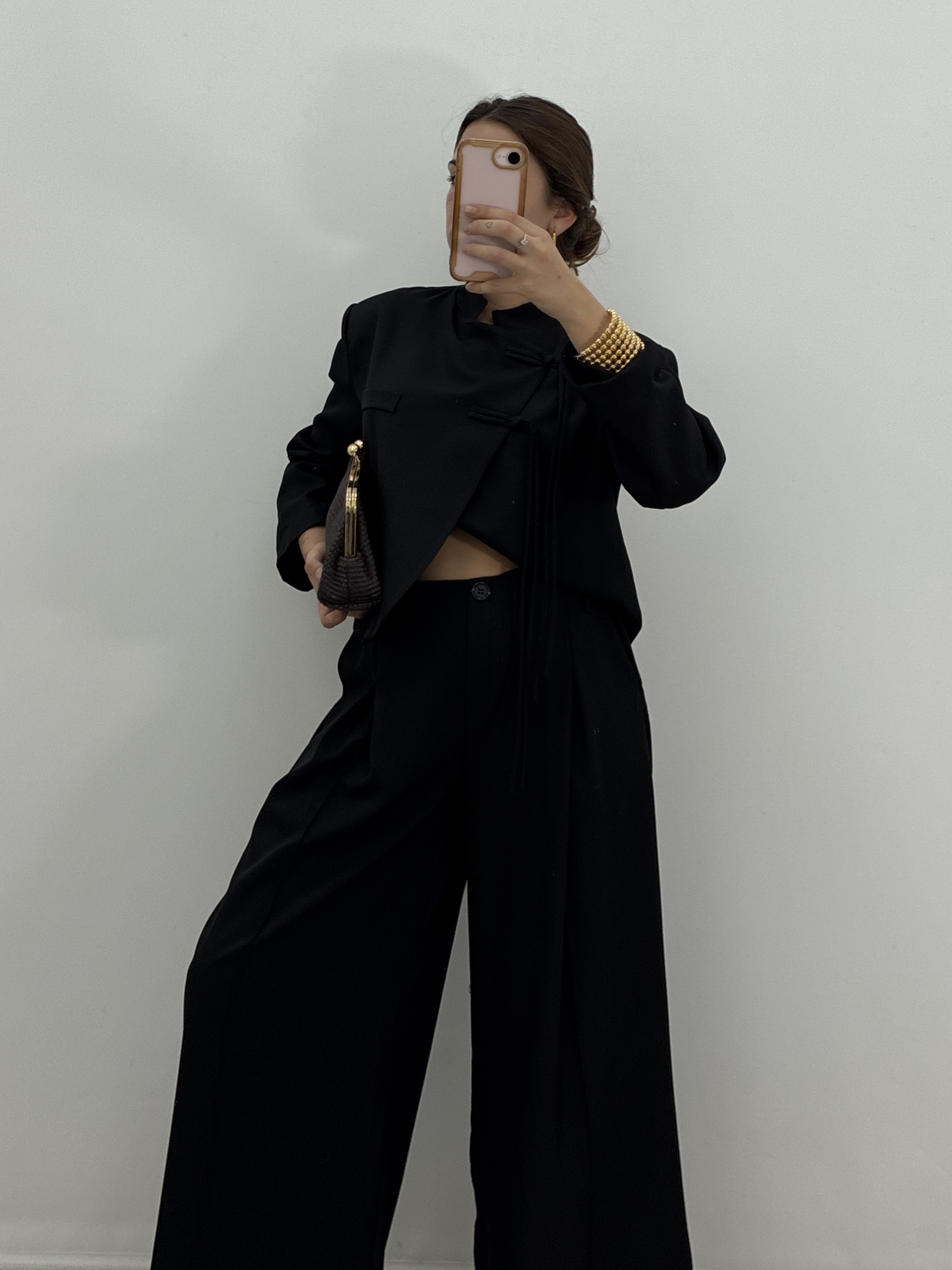 PANTALÓN PALAZZO ANCHO TALLE ALTO NEGRO