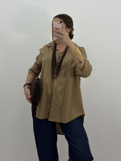 Alternative view of CAMISA GALA CAMEL