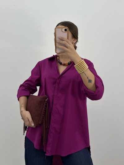 BOLSO CLUTCH EFECTO ANTE FLECOS GRANATE
