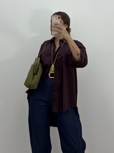 CAMISA GALA GRANATE VINO