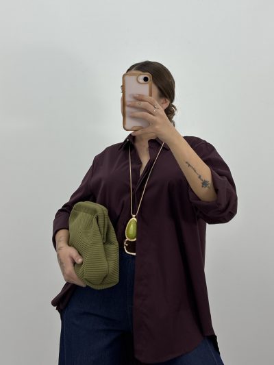 Alternative view of CAMISA GALA GRANATE VINO