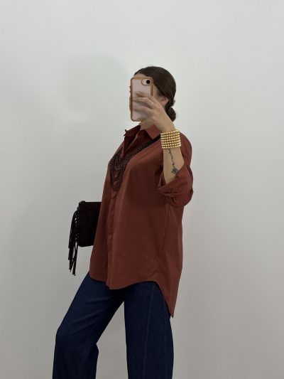 Alternative view of CAMISA GALA TEJA