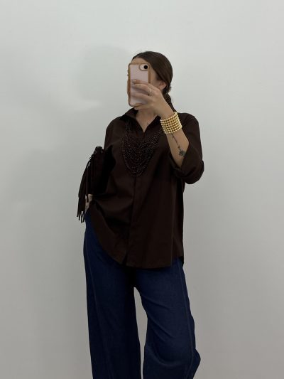 Alternative view of CAMISA GALA MARRÓN
