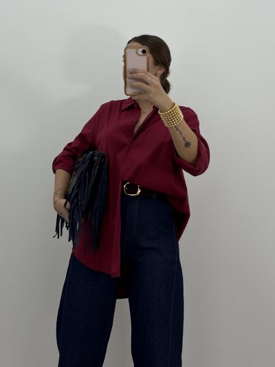 CAMISA GALA BURDEOS