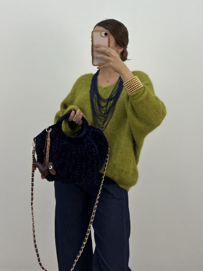 BOLSO CHENILLA MARINO CON LLAVERO